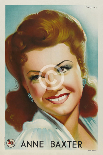  Anne Baxter French Personality Poster