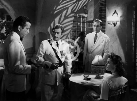 Humphrey Bogart, Claude Rains, Paul Henried and Ingrid Bergman (Casablanca) 1943
