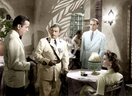 Humphrey Bogart, Claude Rains, Paul Henried and Ingrid Bergman (Casablanca) 1943