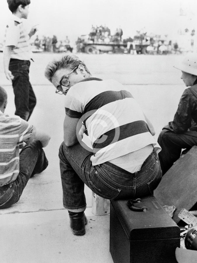 James Dean Sitting At Car Rally