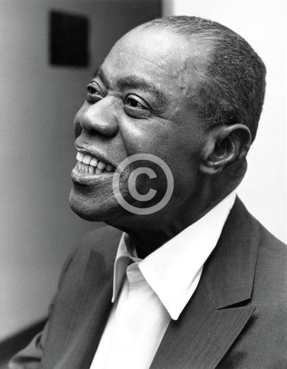 Louis Armstrong Smiling Profile