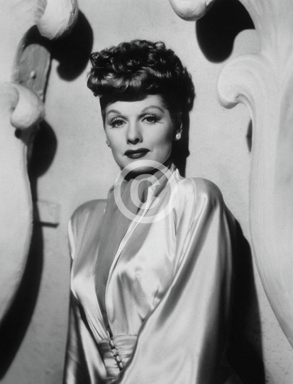 Lucille Ball Elegant Portrait In Silk