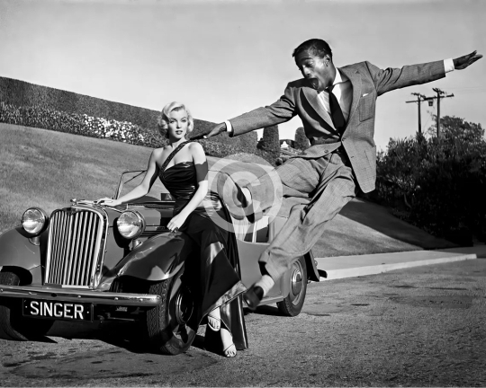 Marilyn Monroe and Sammy Davis Jr. c. 1953