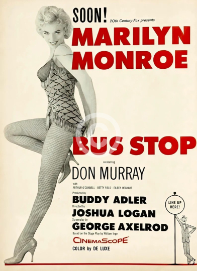 Print of Bus Stop classic movie poster 1956 romantic comedy drama film starring Marilyn Monroe Don Murray