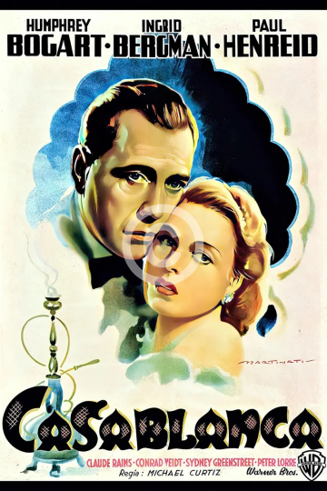 Print of Casablanca classic movie poster, 1942 romantic drama