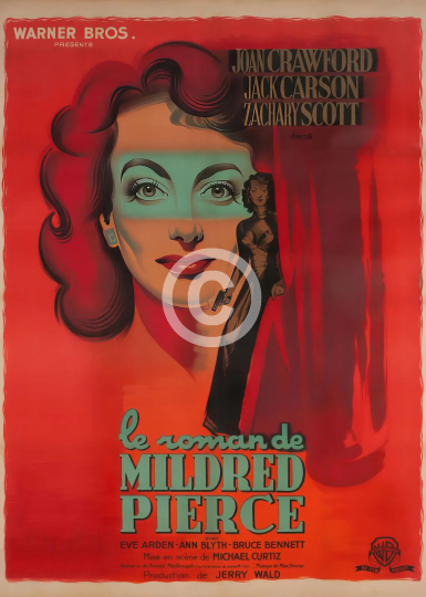 Print of Mildred Pierce French classic movie poster