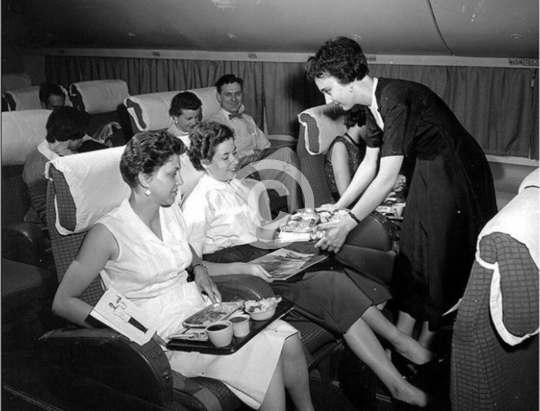 Women Training First Class Airline Travel 1950s